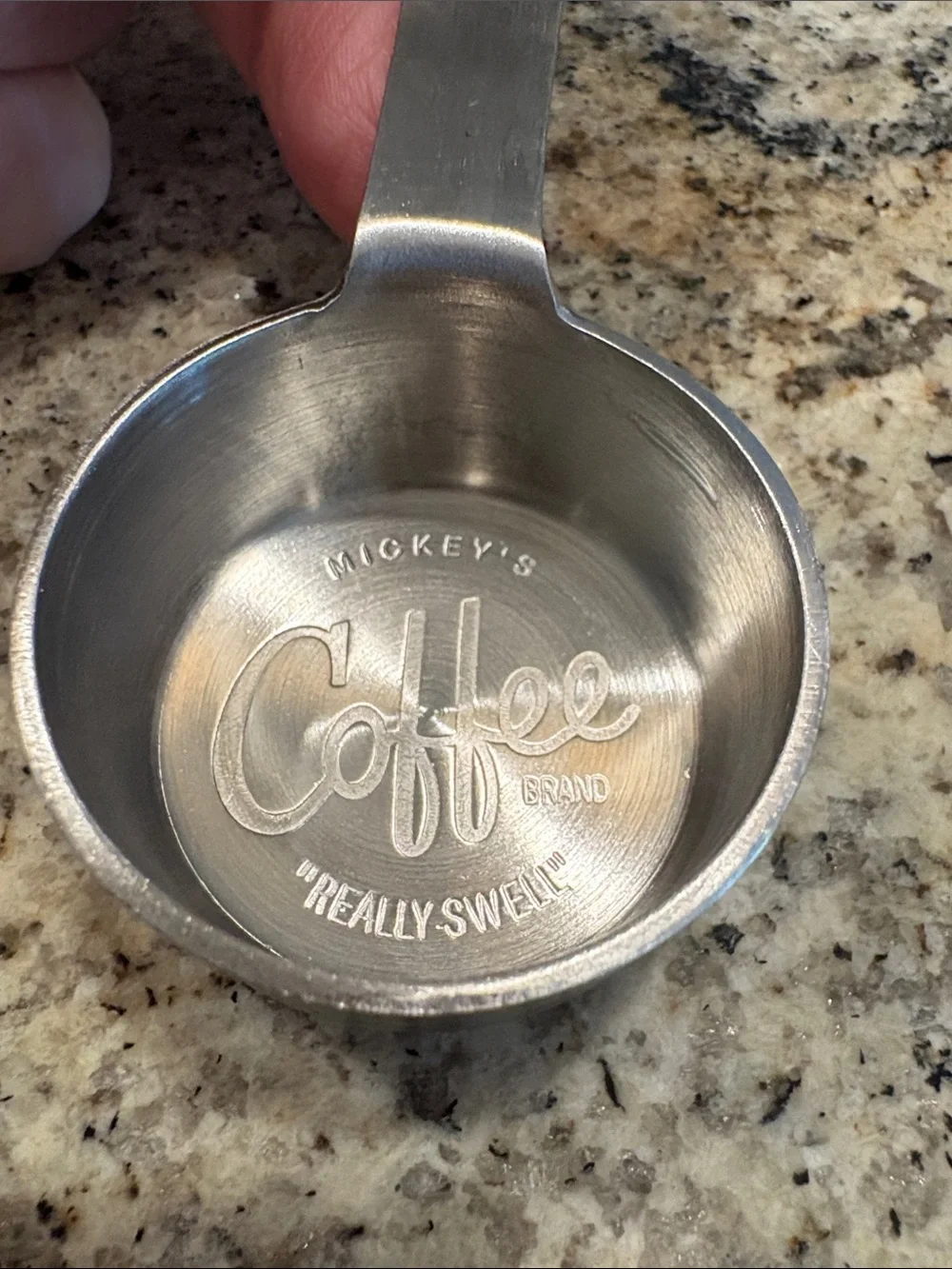 Mickey's Coffee 2-Tablespoon Stainless Steel Coffee Scoop - Silver